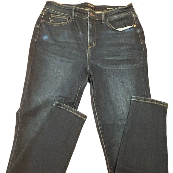 Judy Blue Hi Rise Skinny Jeans Womens 13/31 JB82253 Dark Wash Stretch Whiskered - Picture 1 of 9